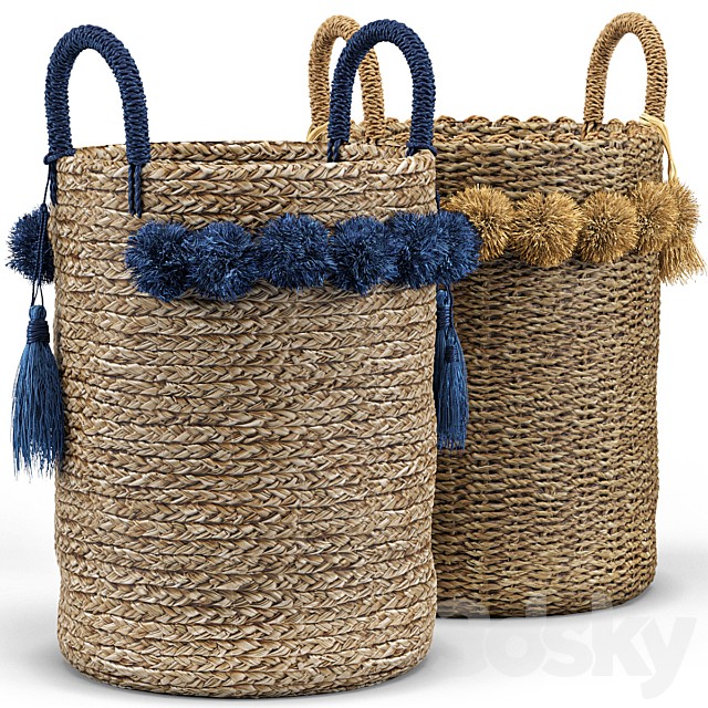 Big Sur Basket, Tassel Basket