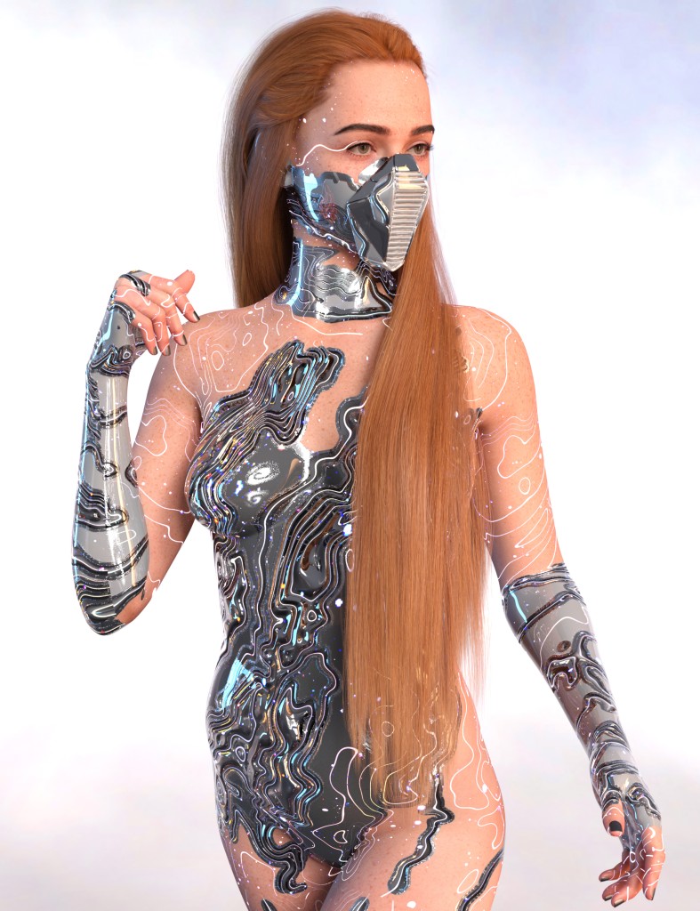 Chrome Astral Outfit for Genesis 9