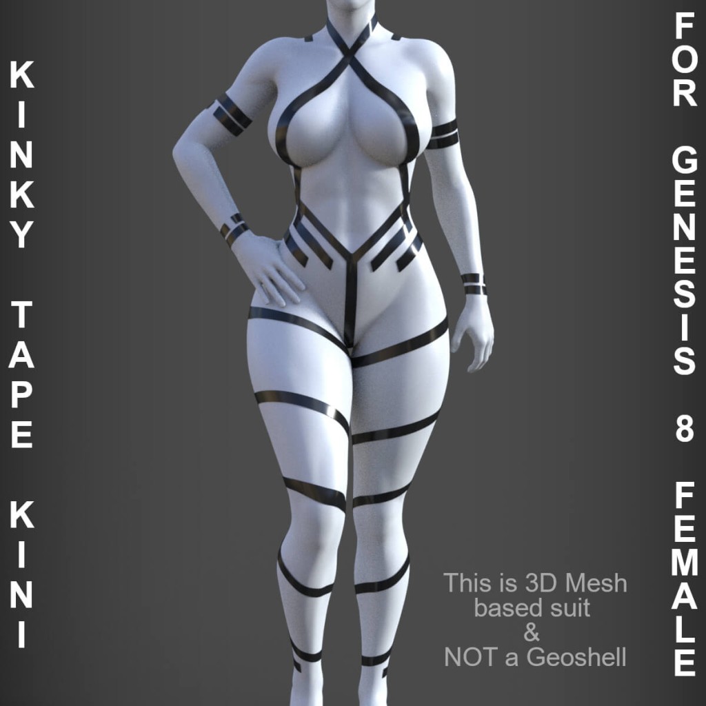 Kinky Tape Kini for Genesis 8 Female