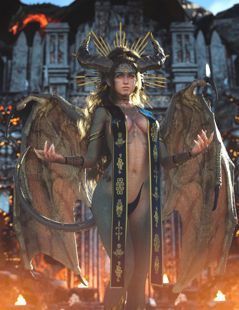 AH dForce Throne Tease Outfit For Genesis 9