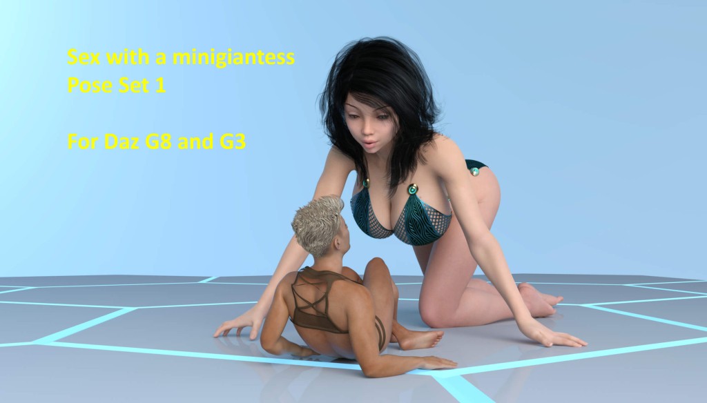 Sex With a Minigiantess Pose Set 1 for Genesis 8 and 3