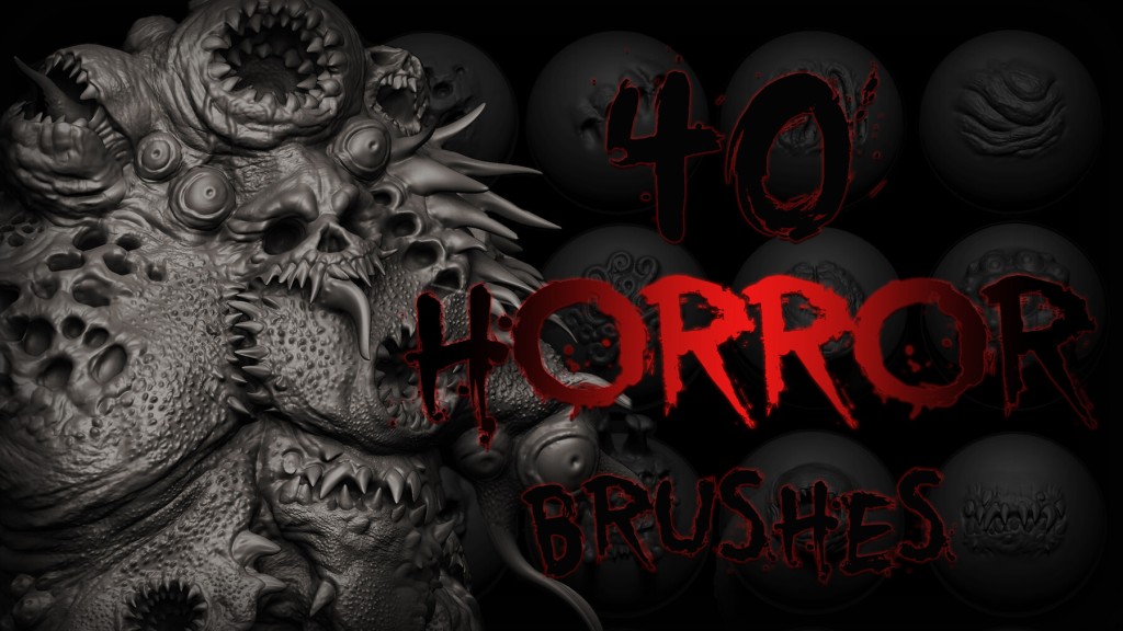 Zbrush + Blender - 40 Horror VDM Brush