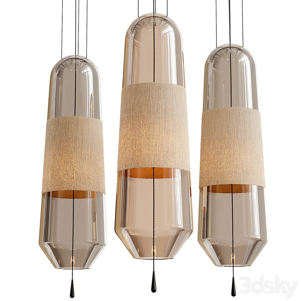 Designer Capsule Shaped Glass Pendant Lamp