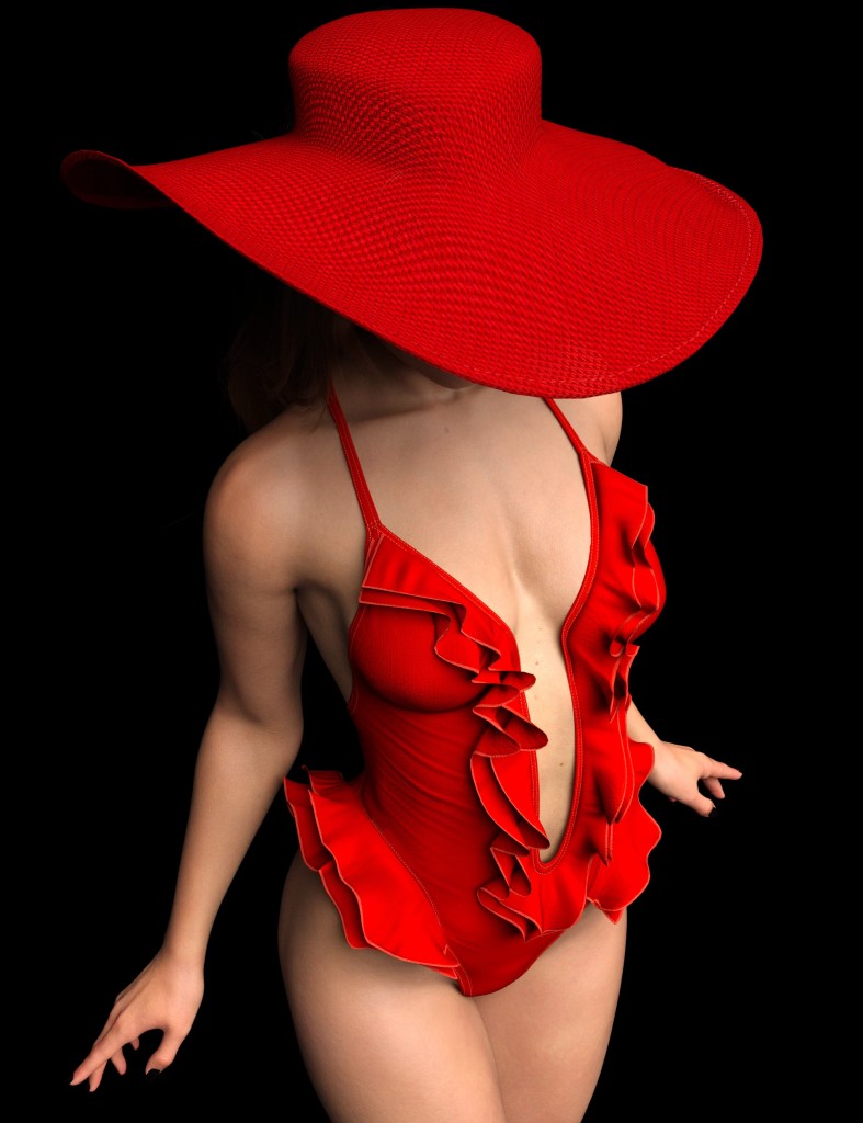 X-Fashion Ruffle Breeze Swimsuit for Genesis 9 and 8 Female
