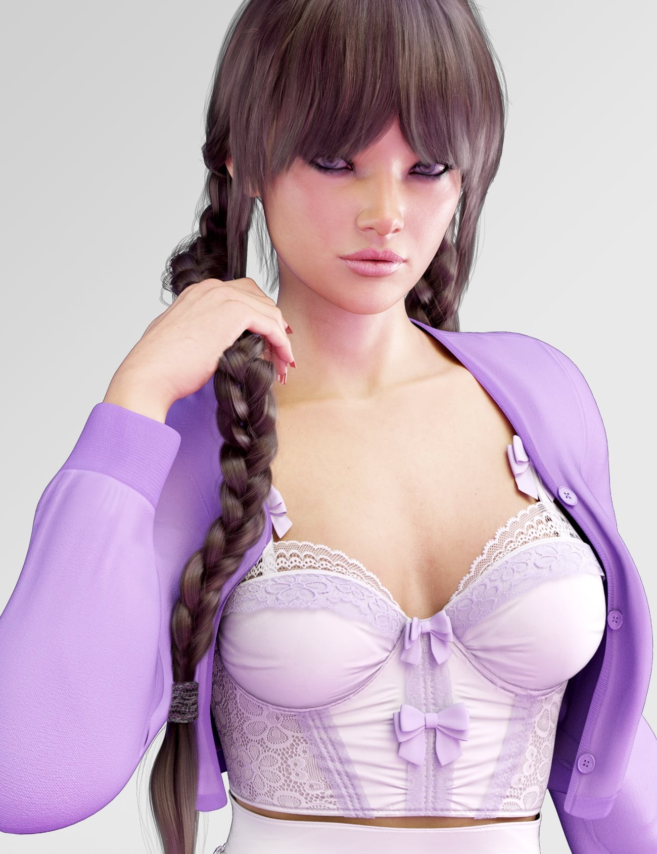 dForce X-Fashion Cute Princess Bows Outfit for Genesis 9