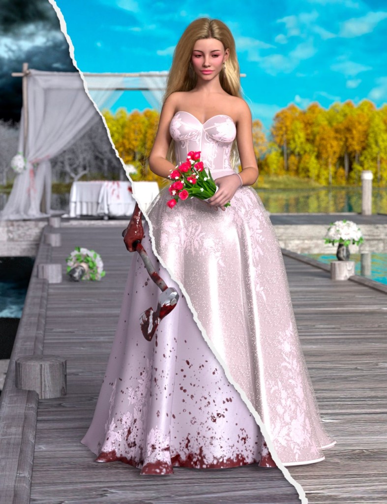 dForce Nightmare Wedding Mega Set for Genesis 8 and 8.1 Females and Genesis 9