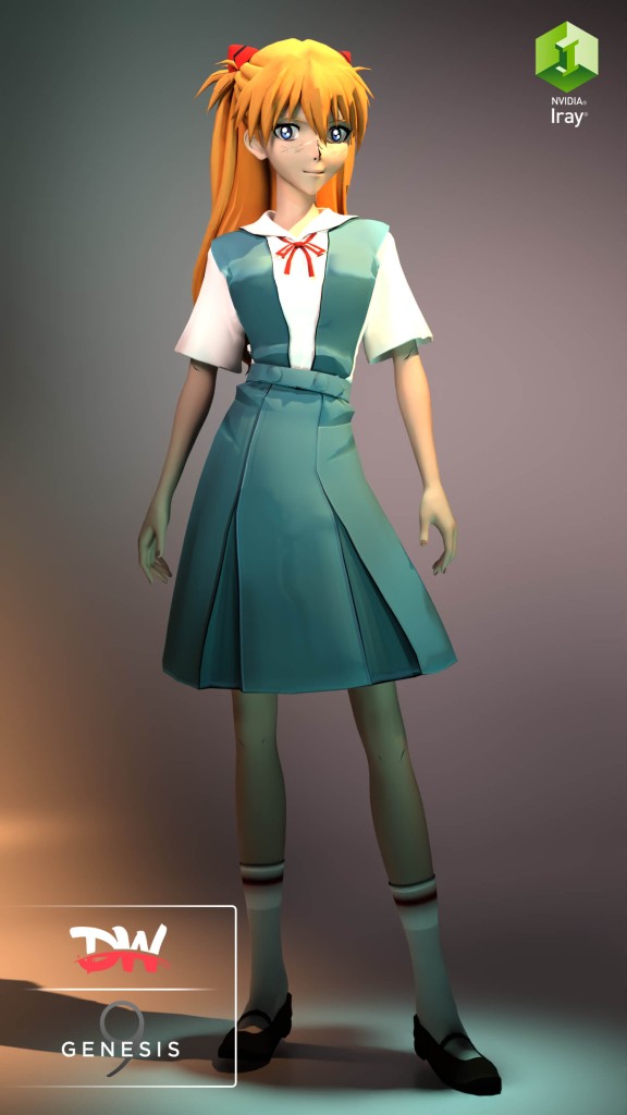 Evangelion Asuka Neon Daz Genesis 9 Female
