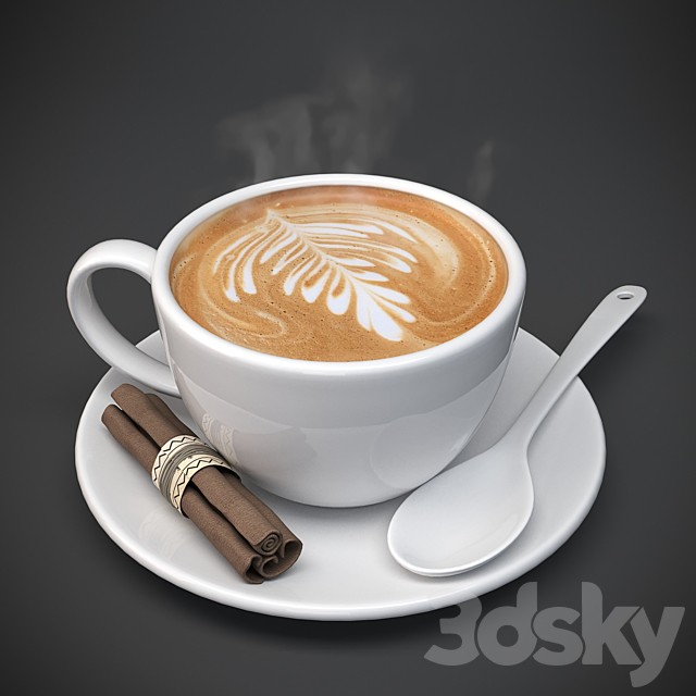 A cup of hot coffee
