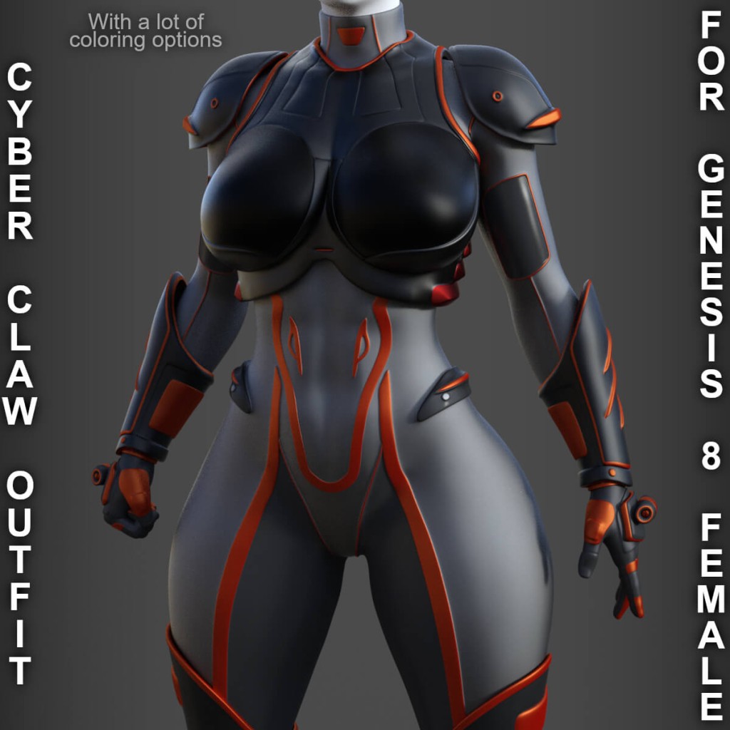 Cyber Claw Outfit for Genesis 8 Female