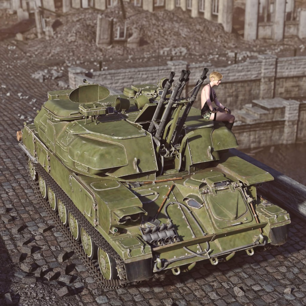 Zsu Shilka Anti Aircraft Vehicle for DAZ3D