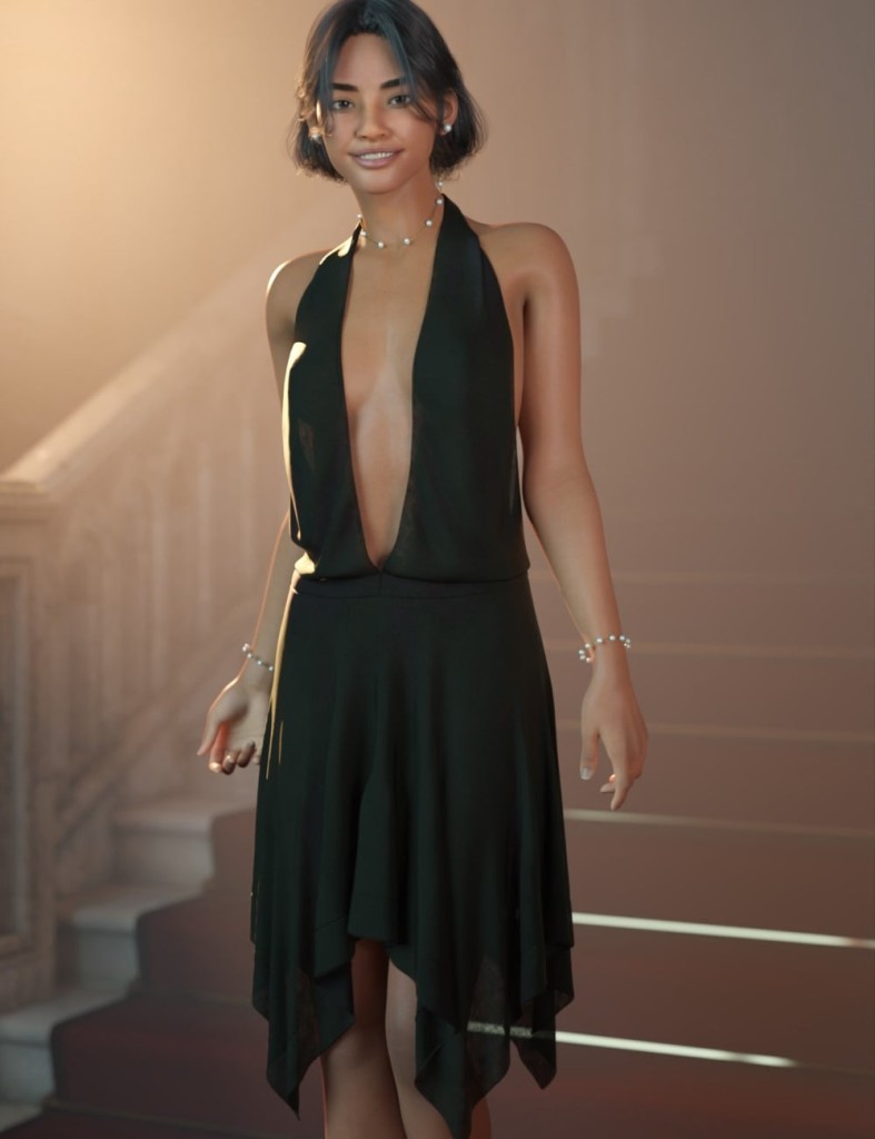 dForce Mode Noir Outfit for Genesis 9 and 8 Female