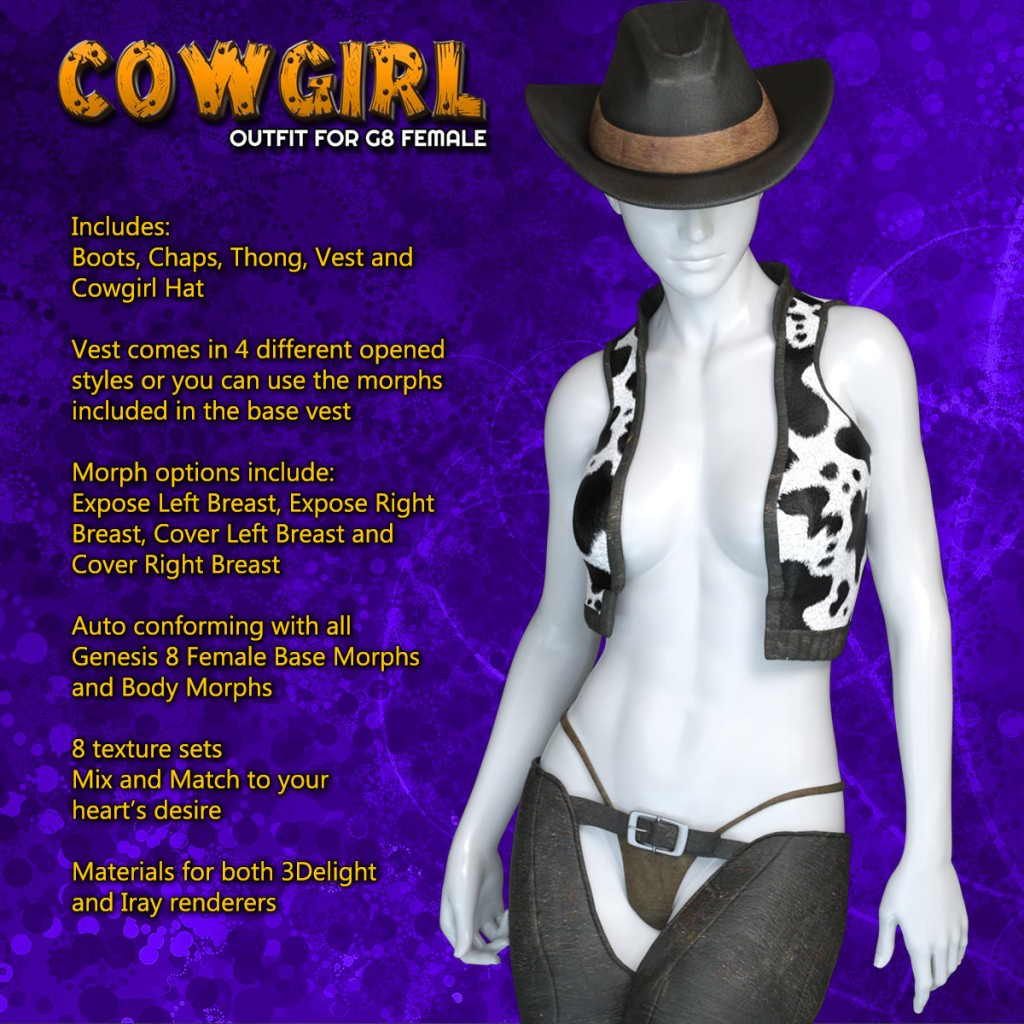 Exnem Cowgirl for Genesis 8 Female