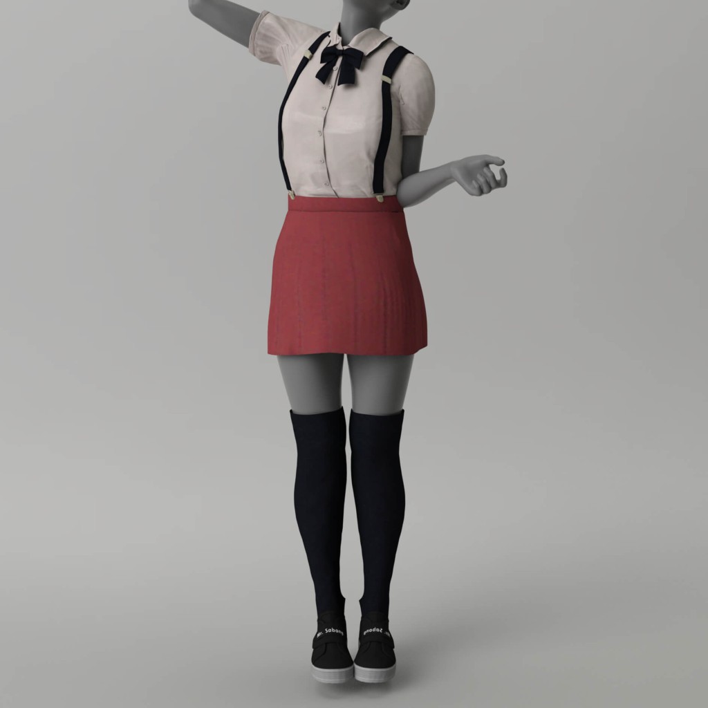 School Uniform Set for Genesis 8 Female