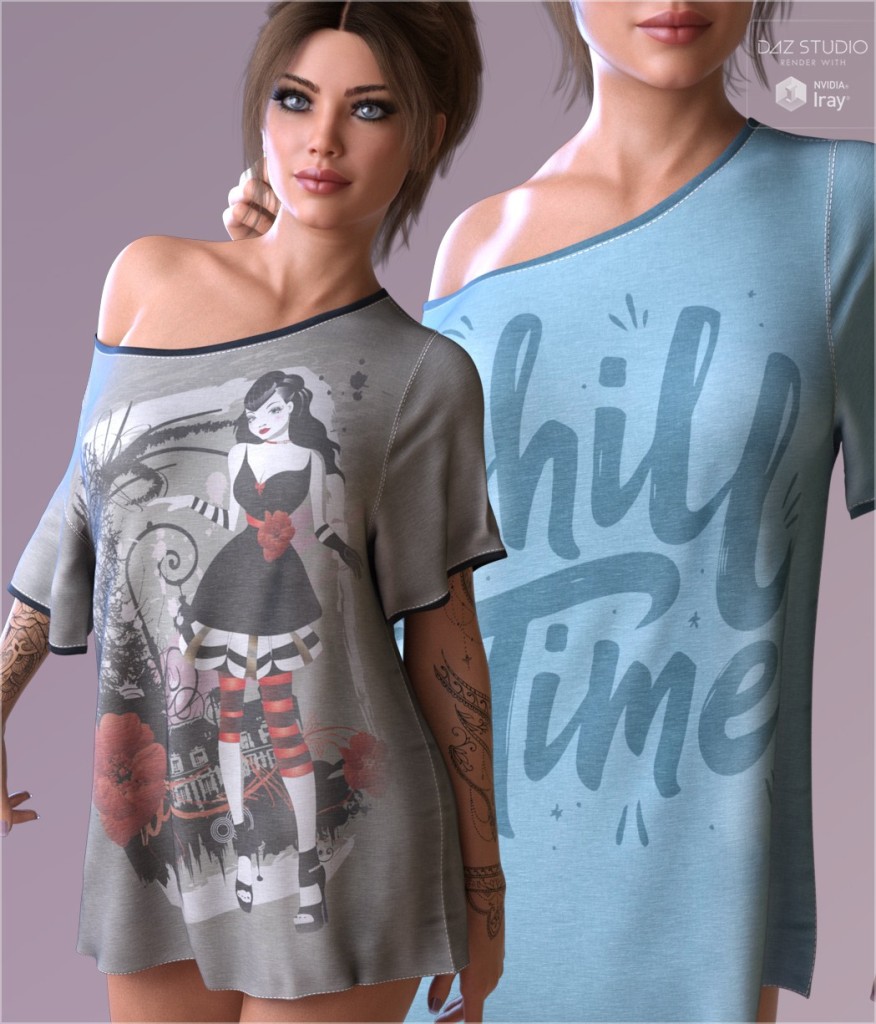 Trendy Textures for dForce Lounge Tee and Panty
