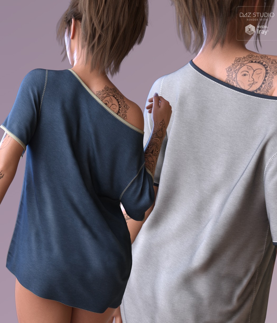 Trendy Textures for dForce Lounge Tee and Panty
