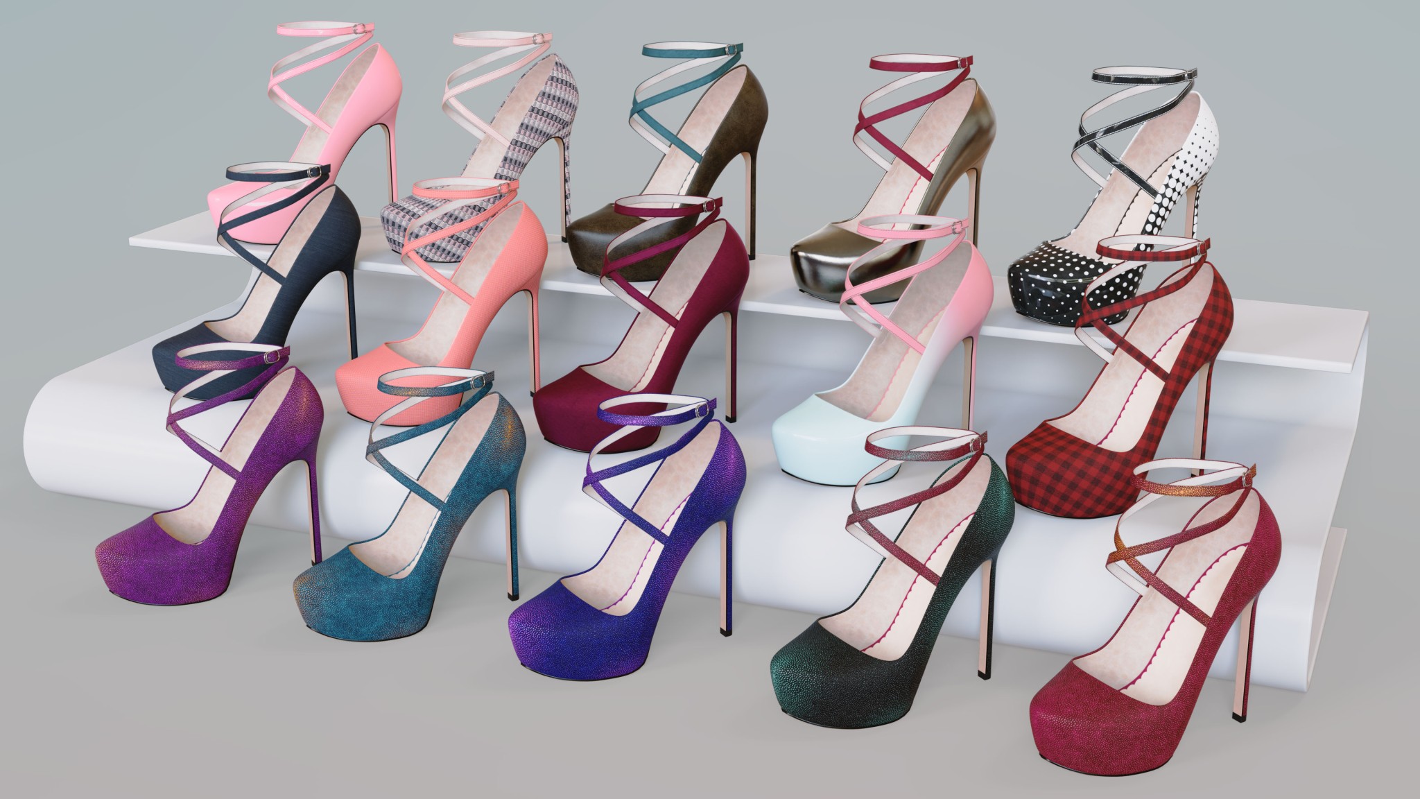 Gracie High Heels for Genesis 9 and Genesis 8 Female