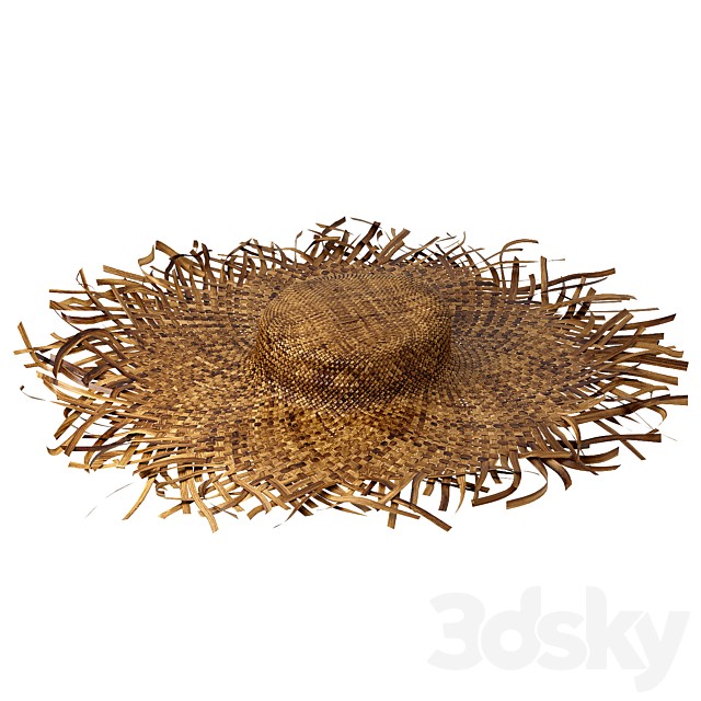 Balinese straw wicker hat bamboo woven wall decoration boho