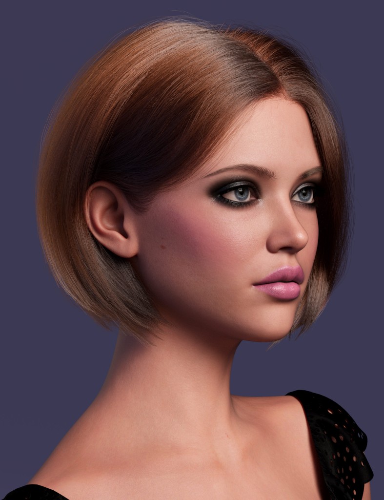 dForce Strand-Based Early Summer Bob Hair for Genesis 9 and Genesis 8 Female