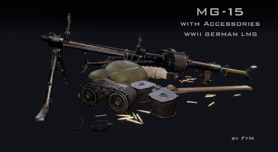 MG15 with Accessories (WWIIGermanLMG) UE5.1