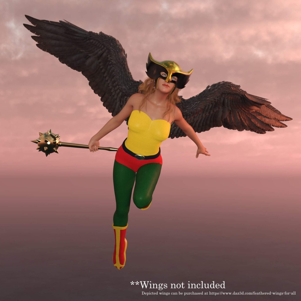 Hawkgirl Outfit For G8F