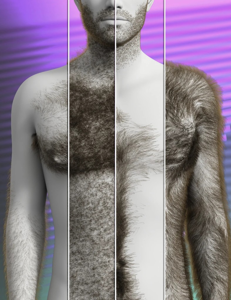 Jepe’s dForce Omni Body Hair Sets For Genesis 8 Males