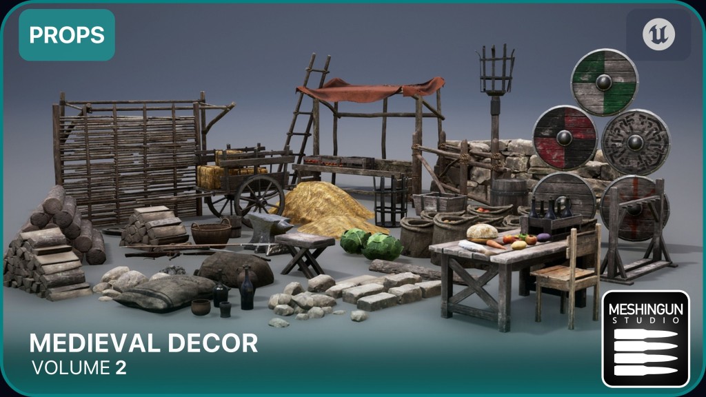 [UE5.0] Medieval Props Pack (v2) by Meshingun