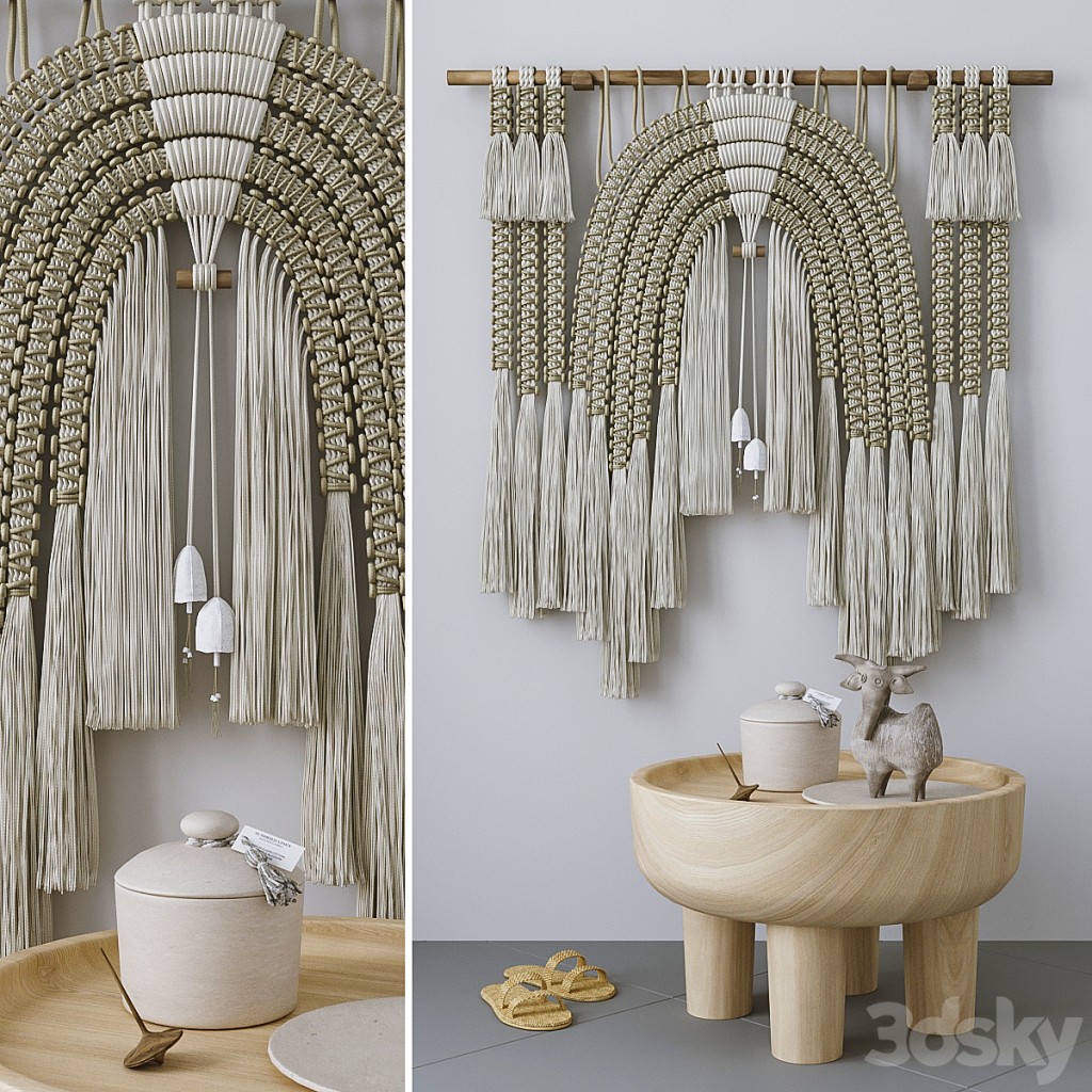 Decorative set with Wall Hanging Macrame # 5