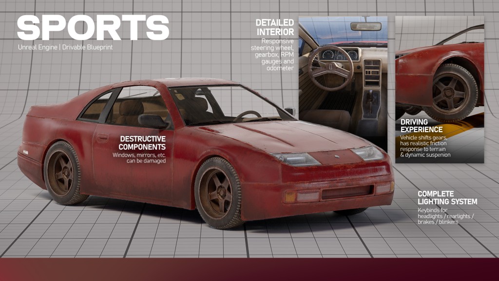 Procedural Vehicles - Sports Car UE5.1