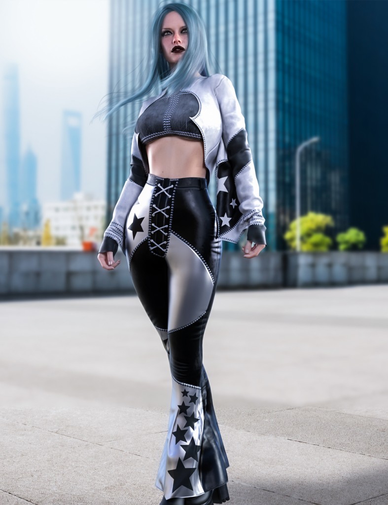 DForce BatWing Style Outfit For Genesis 8 And 8.1 Females