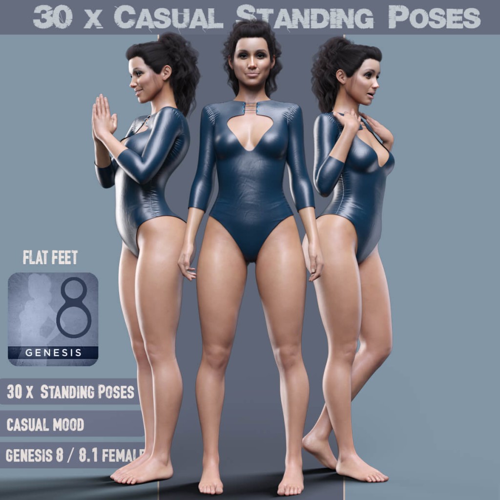 30 Standing Poses for Genesis 8 / 8.1 Female