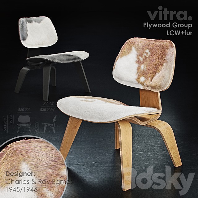 Vitra. Plywood Group - LCW + fur