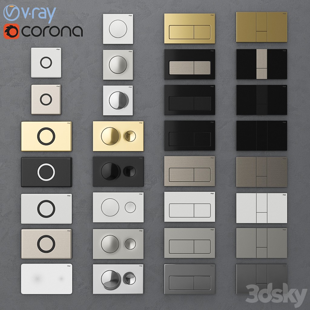 Flush buttons for installing Viega 1