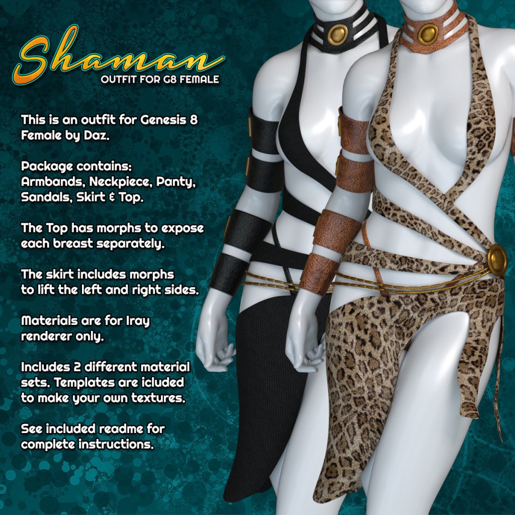 Exnem Shaman for Genesis 8 Female