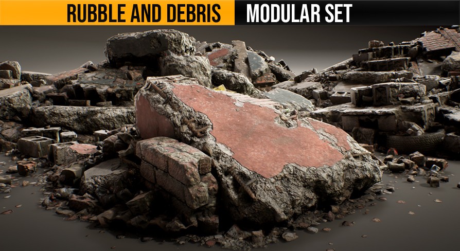 Rubble and Debris - Modular Set UE4.26