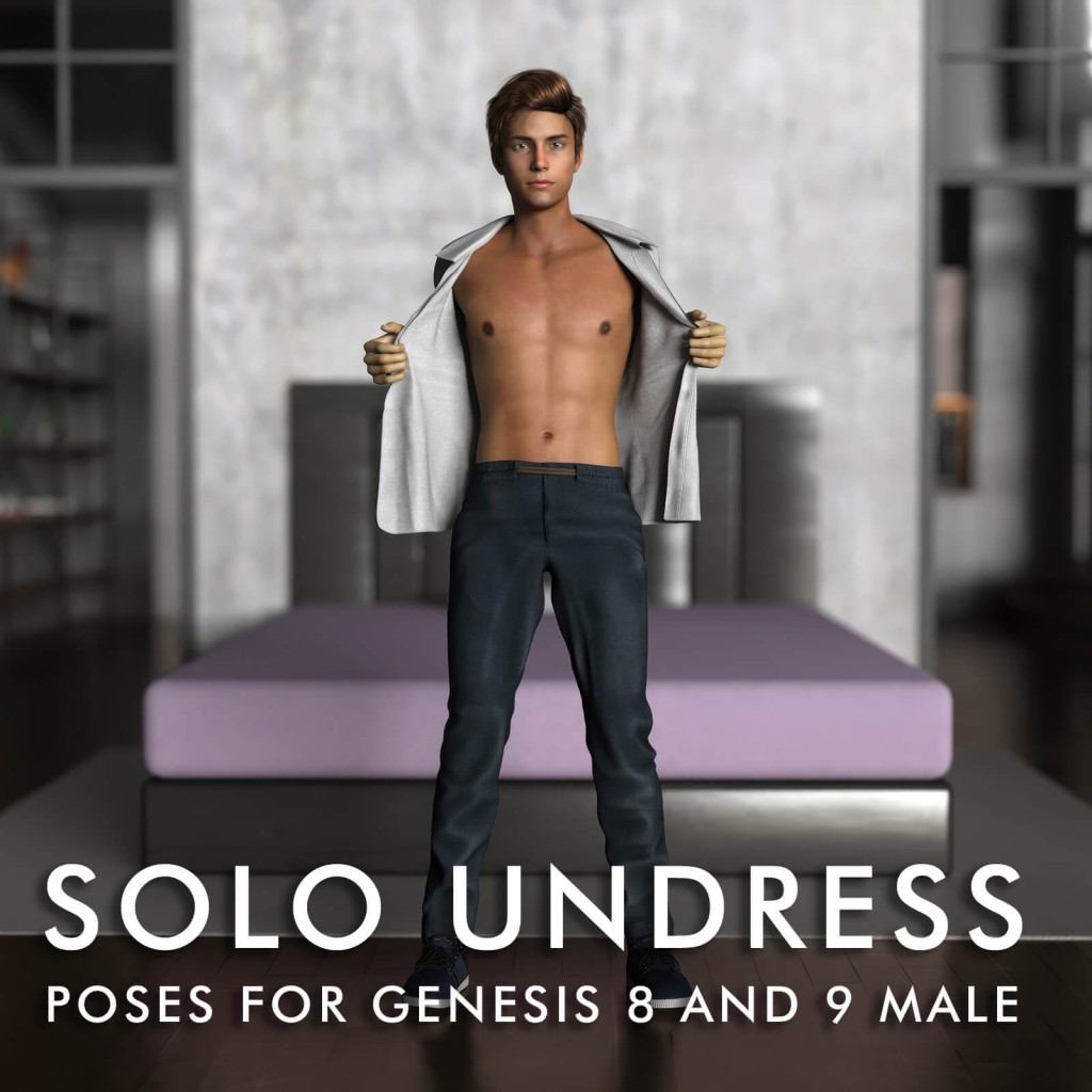 Solo Undress Poses for Genesis 8 and 9 Male and Tutorial