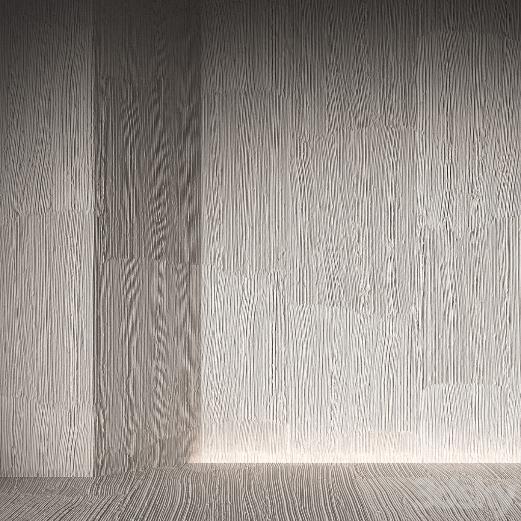 Seamless 8k Decorative plaster material. Rough wall finishing.