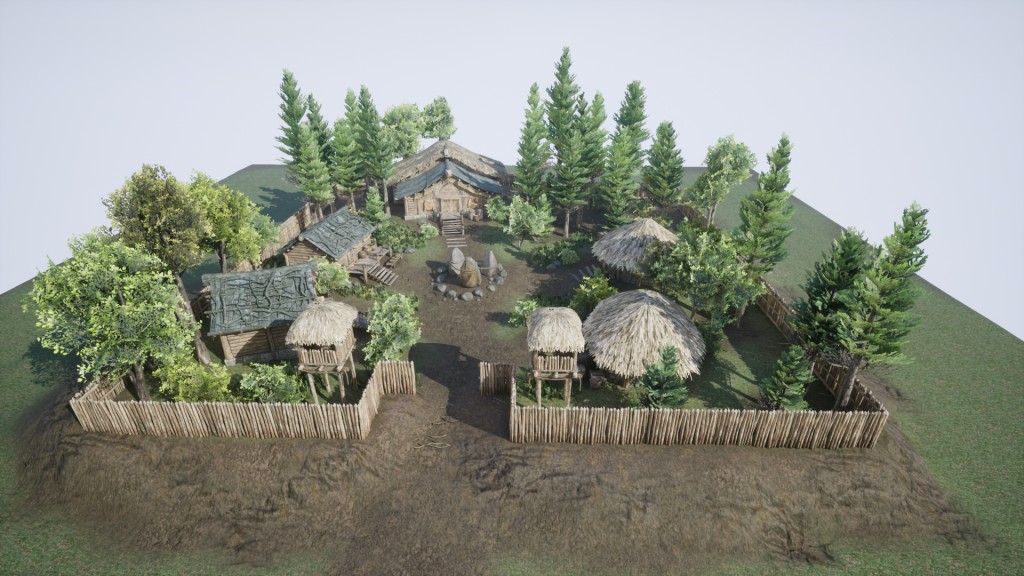 Medieval Town, Models and Materials UE4.21