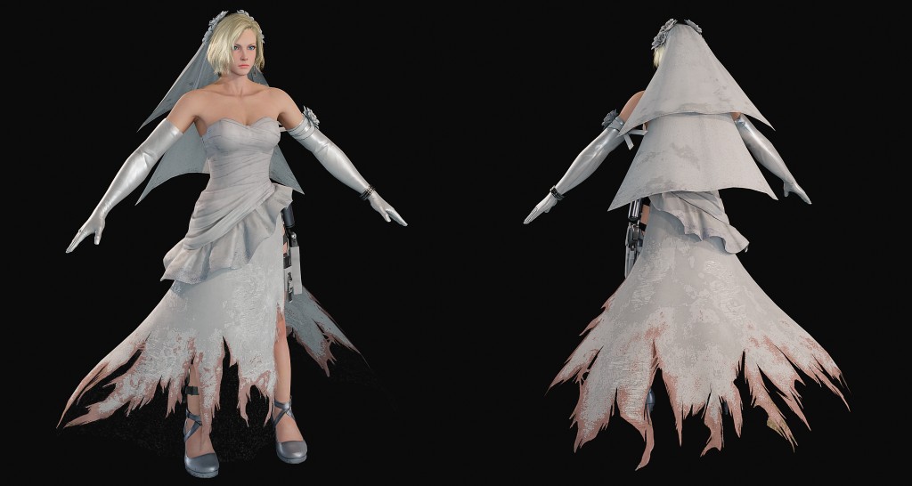 Tekken 8 Nina Williams S3 (Wedding Dress) Premium for Blender 3-4