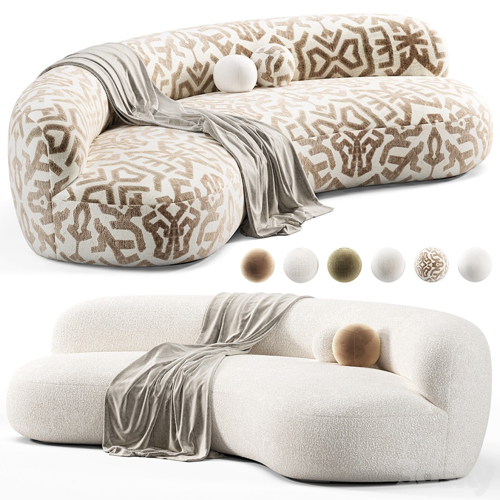 Pierre Augustin Rose Sofa 190