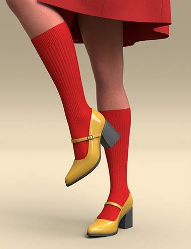 Block Heel Pumps for Genesis 9, 8 and 8.1 Female