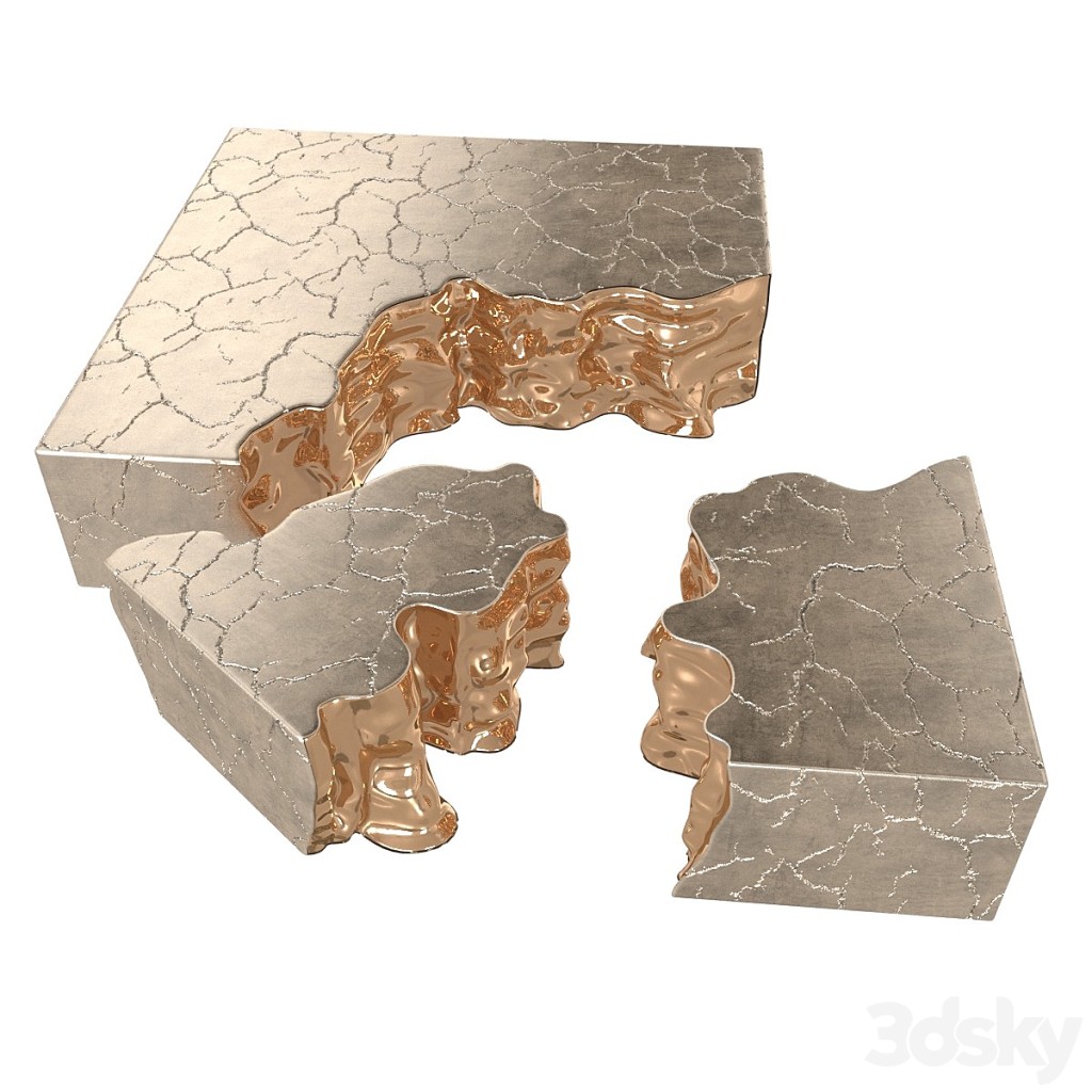 Based Upon fragmented crack coffee table