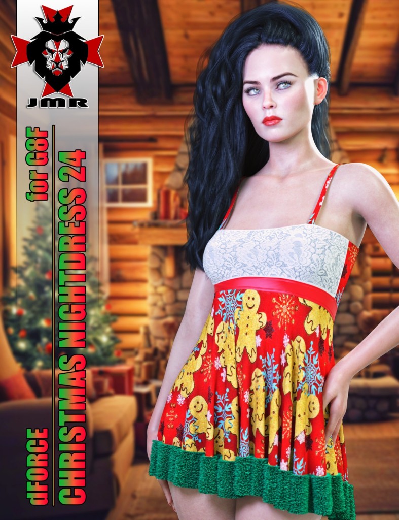 JMR dForce Christmas Nightdress 24 for G8F