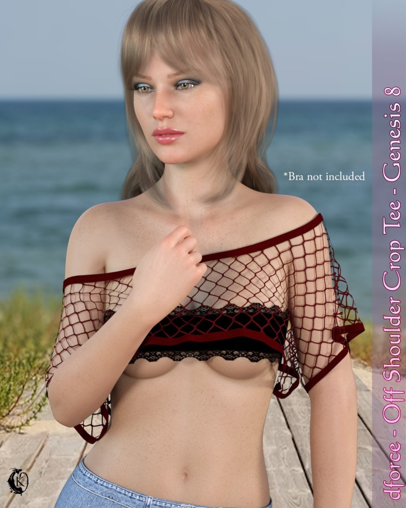 dforce - Off Shoulder Crop Tee - Genesis 8