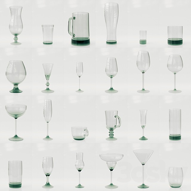 A set of wine glasses