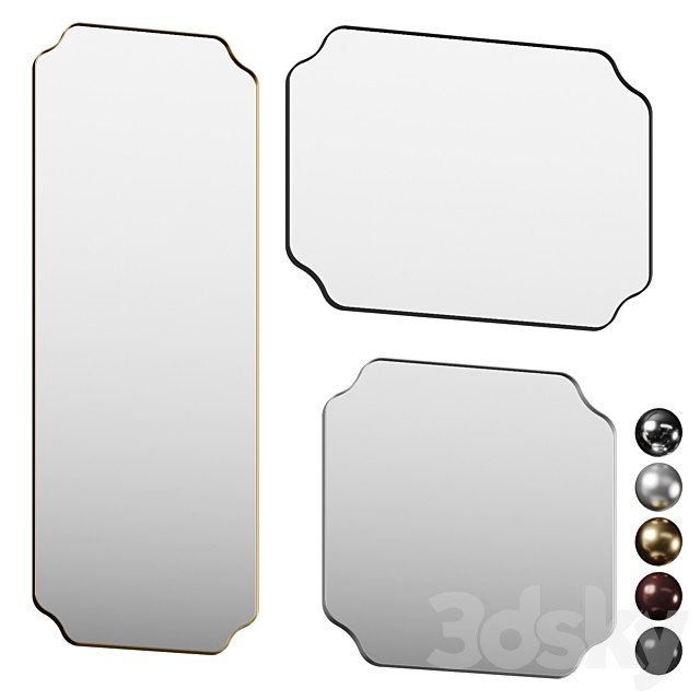 Notched Scalloped Mirror by Winston Porter