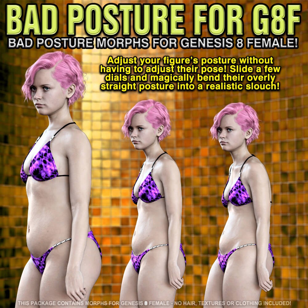 Bad Posture Morphs for Genesis 8 Female