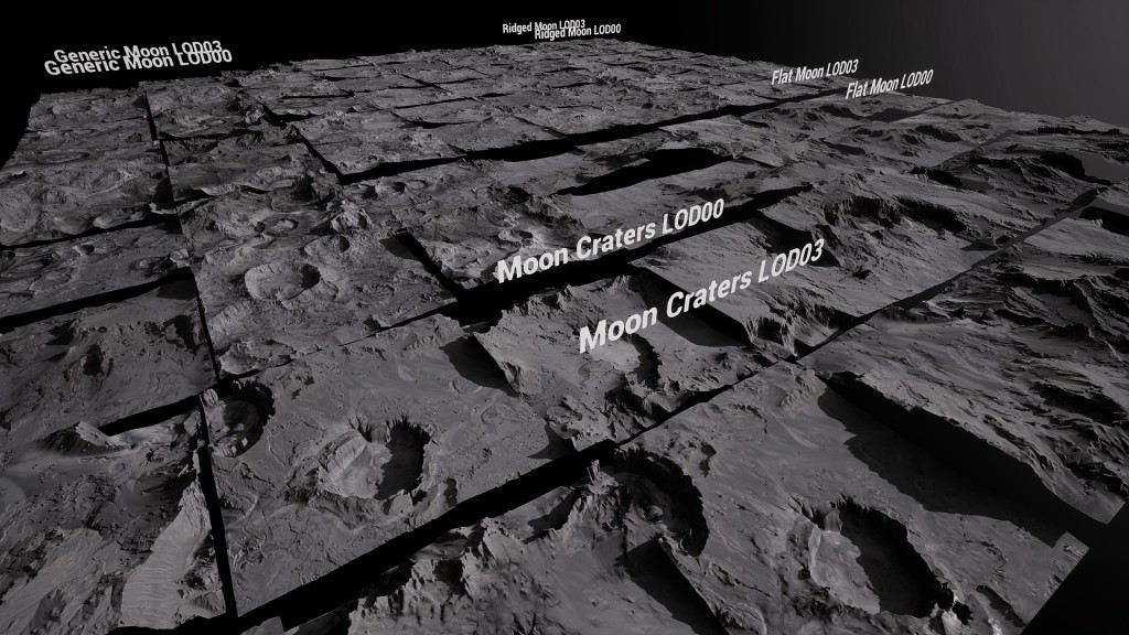 [UE5] Moon surface building kit - Highpoly and lowpoly terrains