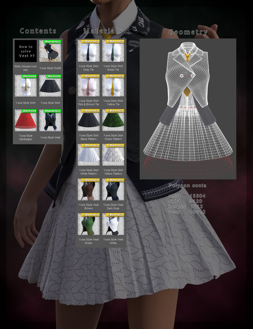dForce Yuna Style Outfit for Genesis 8 Females
