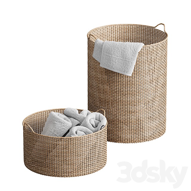 Towel Basket / Bathroom & Toilet Decor