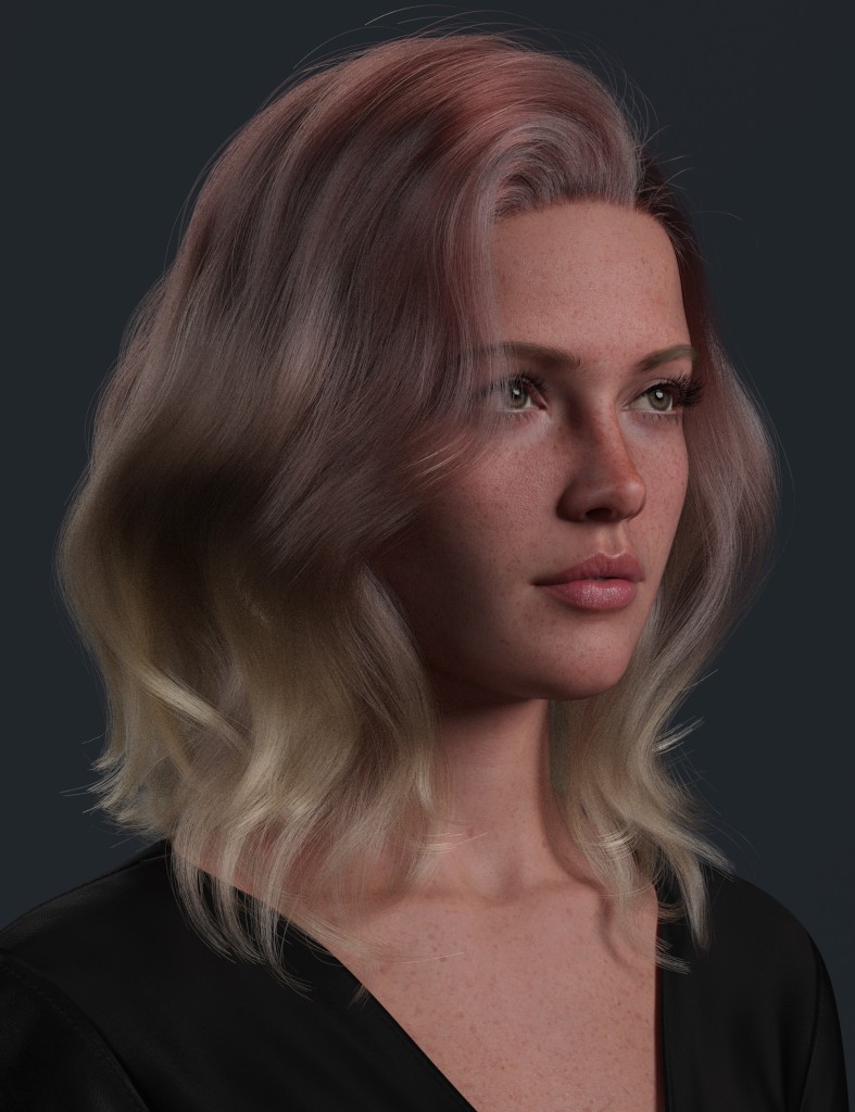 dForce Strand-Based Voluminous Wavy Bob Style Hair Color Expansion